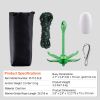 Kayak Anchor Kit, 3.5 lb Paddle Board Anchor Kit with 26.2 ft/8 m Rope and Buoy, Folding Small Boat Anchor with Storage Bag and Snap Hook