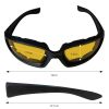 3 pairs Motorcycle Sports Biker Riding Glasses Wind Resistant Eye Protection Sports Goggles Cycling Glasses Sunglasses Yellow Color(Logistics only For