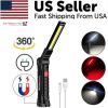 Rechargeable LED COB Work Light Mechanic Flashlight Lamp Magnetic Base Bright